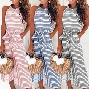 Alina striped dress jumpsuit